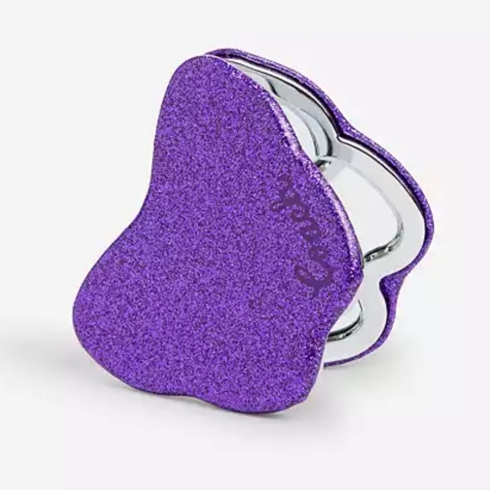 Coach Compact Butterfly Mirror Purple Glitter